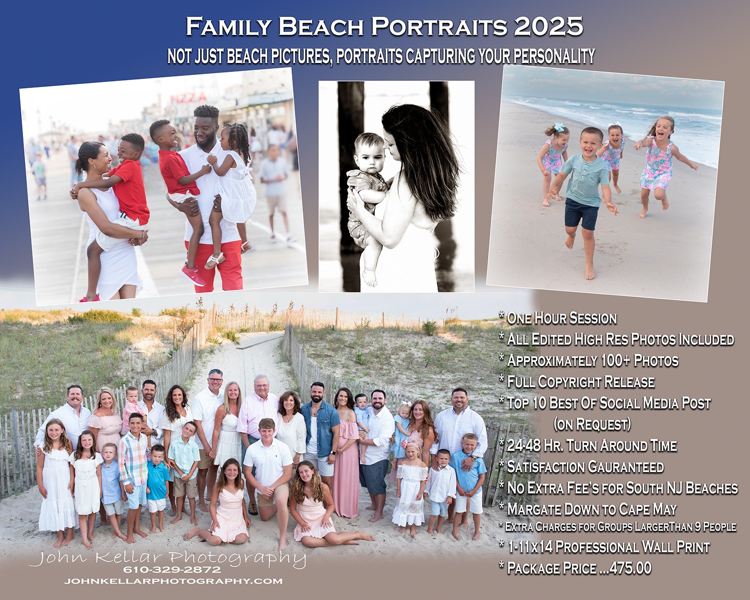 Family Beach Portraits Ocean City NJ Avalon NJ Cape May